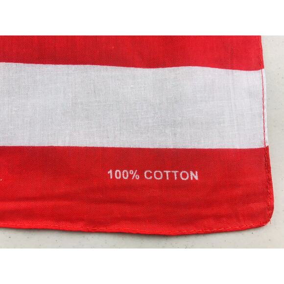 Set of 5 Vintage 100% Cotton American Flag Bandana Handkerchief USA Made 21" - Picture 4 of 9